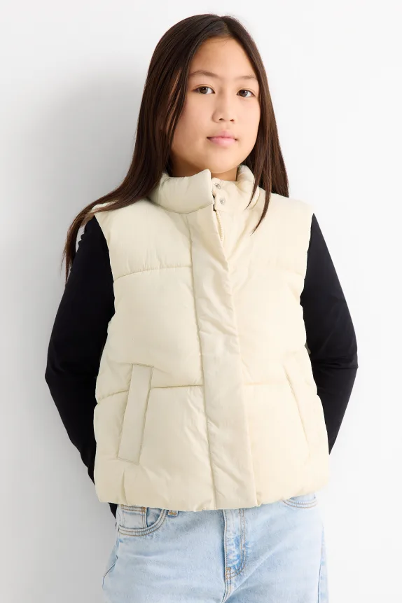 Quilted gilet - water-repellent cremewhite