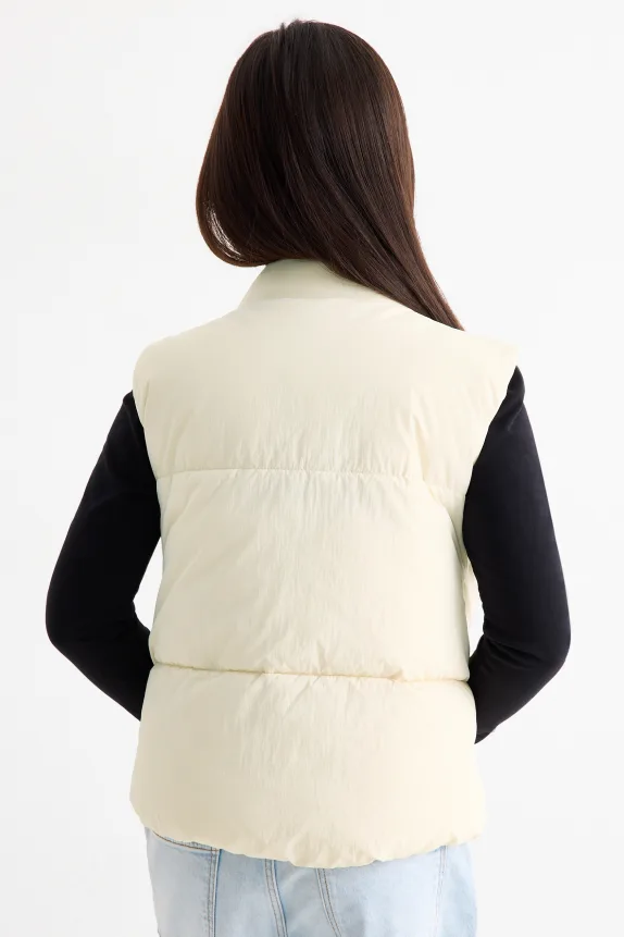 Quilted gilet - water-repellent cremewhite