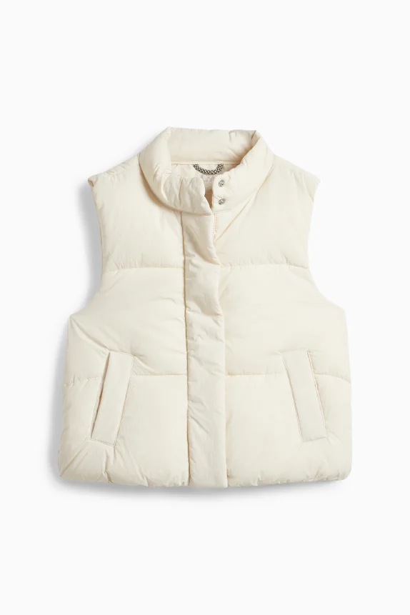 Quilted gilet - water-repellent cremewhite