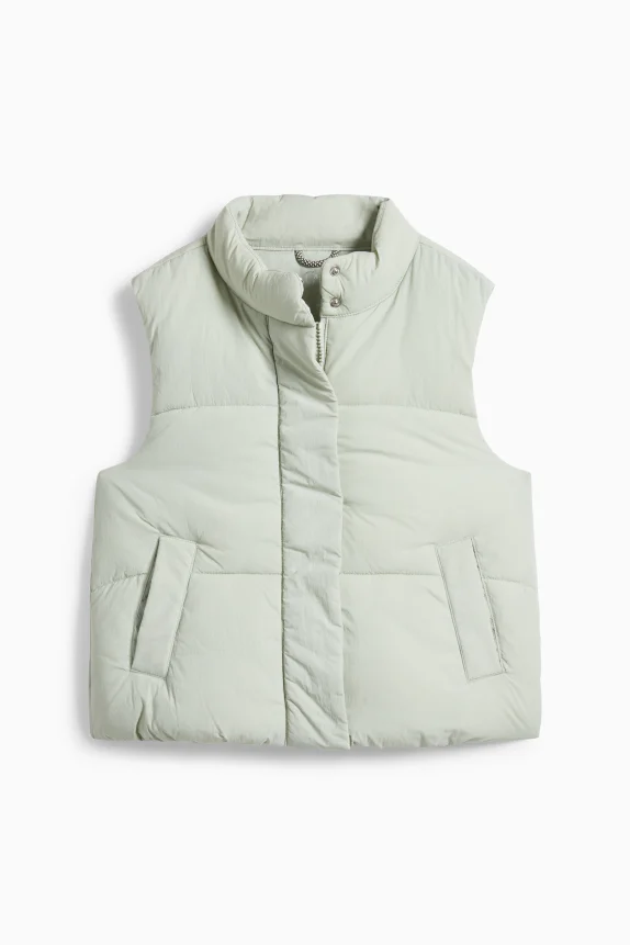 Quilted gilet - water-repellent mint green
