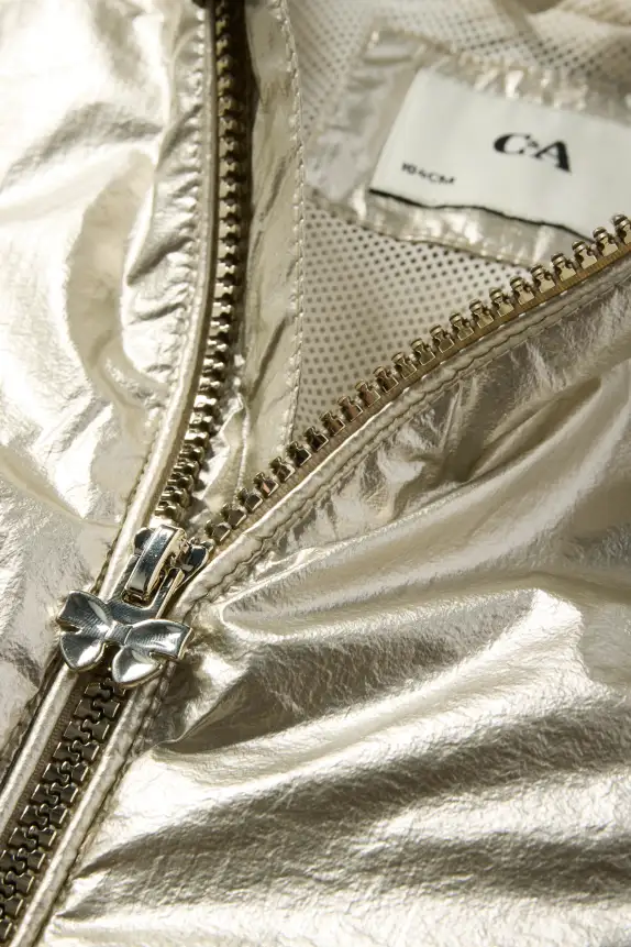 Bomber jacket - shiny gold