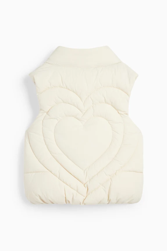 Heart - quilted gilet - water-repellent cremewhite