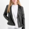 Biker jacket - faux leather black