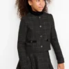 BouclÃ© blazer - check black