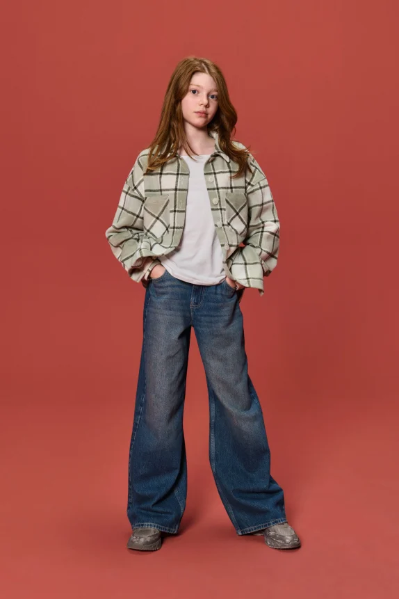Flannel shirt - check light green