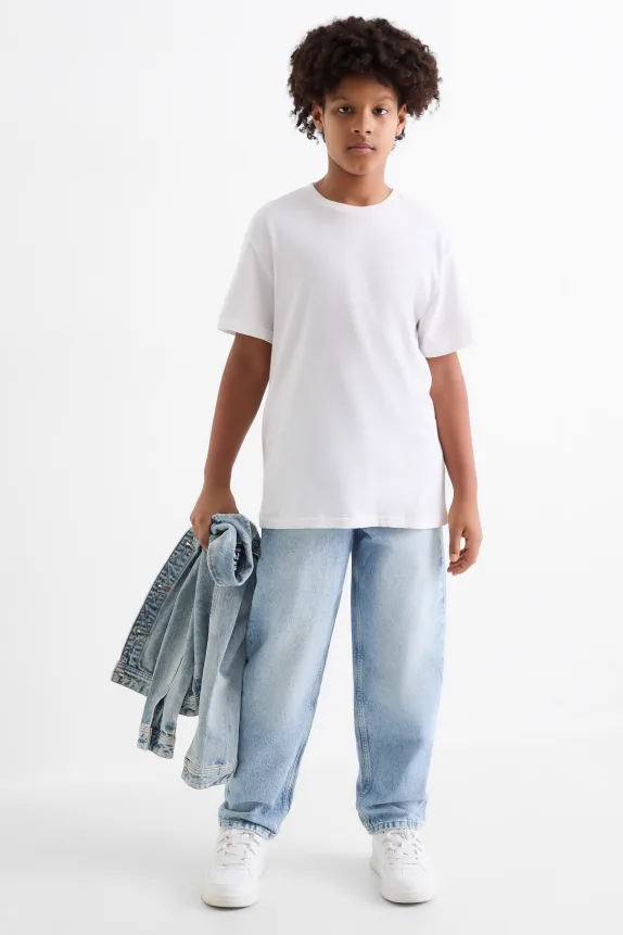 Balloon jeans denim-light blue
