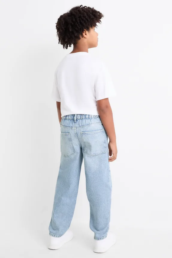 Balloon jeans denim-light blue