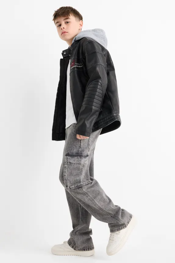 Cargo jeans denim-gray