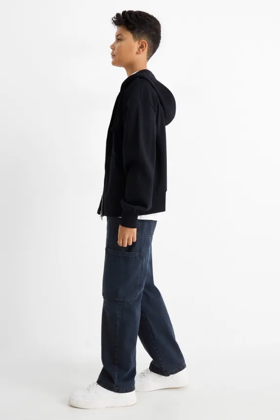 Cargo jeans - thermal jeans denim-dark blue