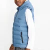 Quilted gilet with hood - water-repellent blue