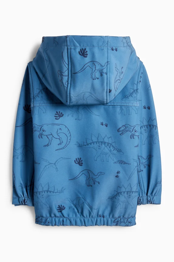 Dino - softshell jacket with hood - waterproof blue