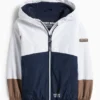 Jacket with hood - water-repellent dark blue