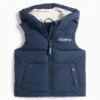 Quilted gilet with hood - water-repellent dark blue