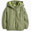 Jacket with hood - lined - water-repellent green