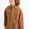 Corduroy shirt jacket light brown