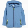 Softshell jacket with hood - waterproof blue