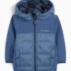 Hybrid jacket with hood blue