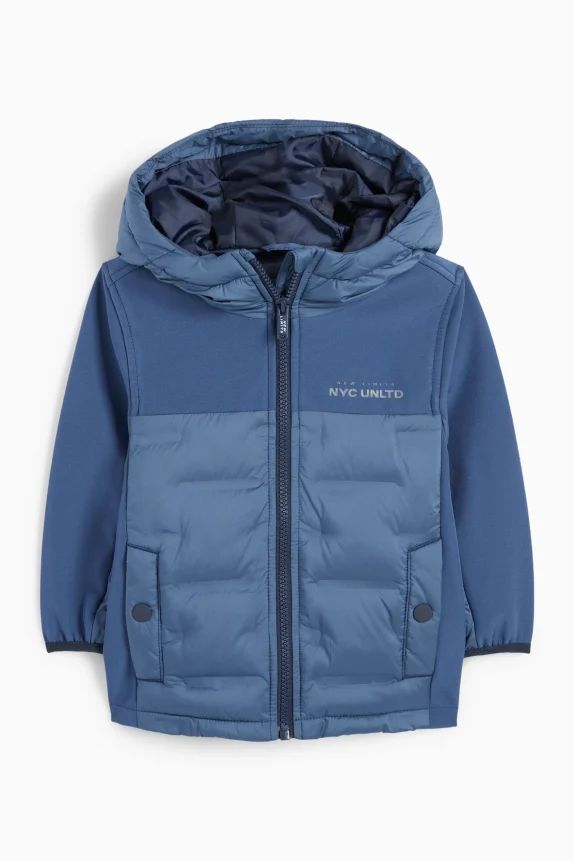 Hybrid jacket with hood blue