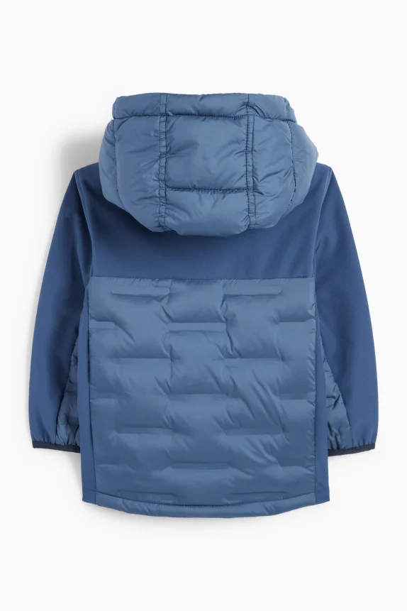 Hybrid jacket with hood blue