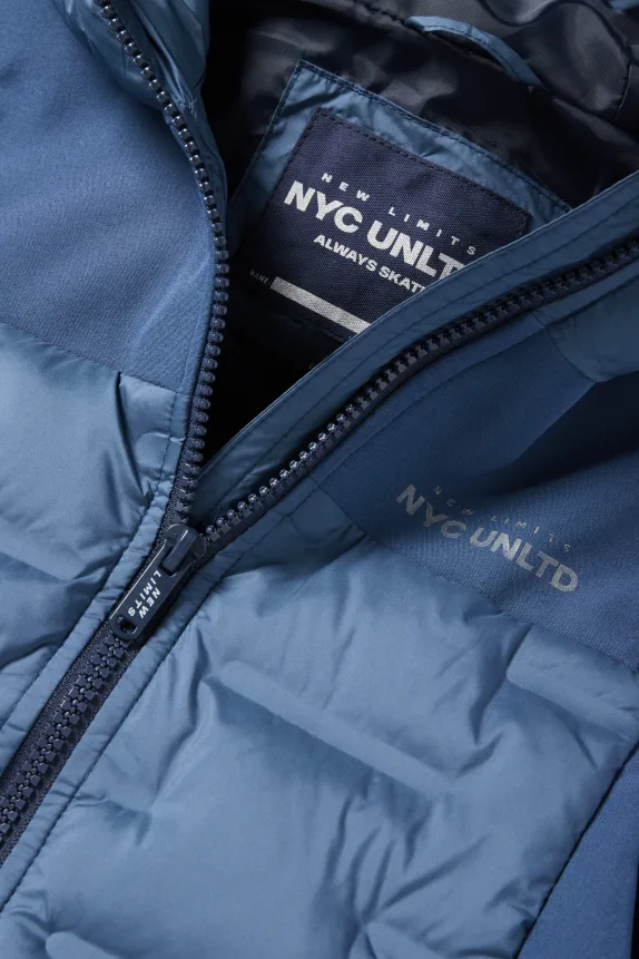 Hybrid jacket with hood blue