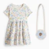 Floral - set - dress and bag - 2 piece multicoloured