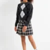 Skirt - check black / white