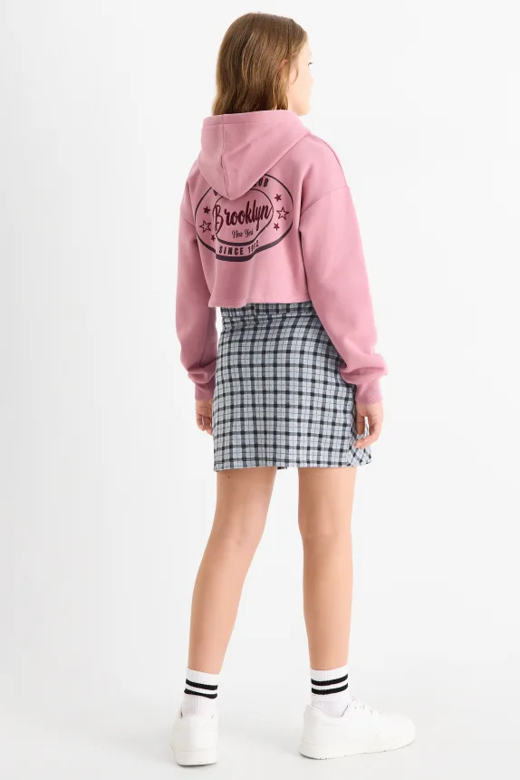 Skirt - check blue