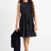 Chiffon dress dark blue