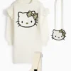Hello Kitty - set - knitted dress, bag and tights cremewhite
