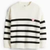 Heart - jumper - striped cremewhite