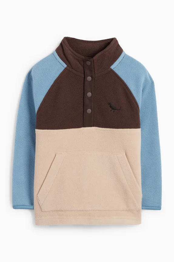 Dino - fleece jumper brown / blue