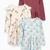 Multipack of 3 - flower, horse and bunny rabbit - dress light blue