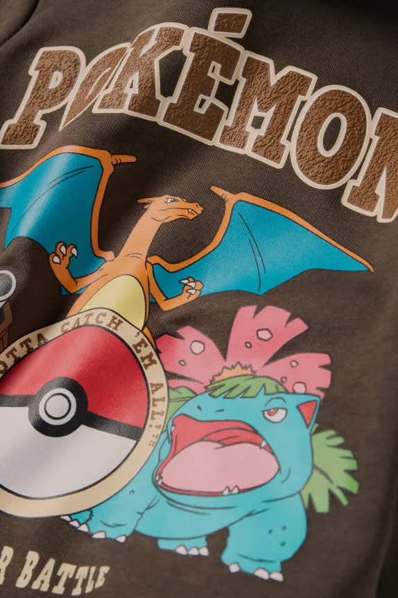 PokÃ©mon - hoodie dark brown