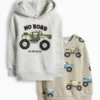 Multipack of 2 - monster truck - hoodie and sweatshirt gray-melange