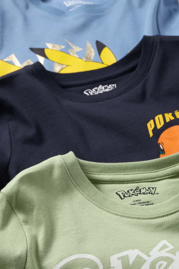 Multipack of 3 - PokÃ©mon - long sleeve top light green