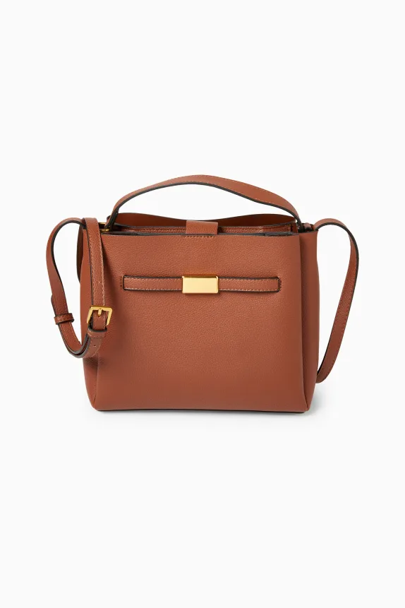 Crossbody bag - faux leather brown