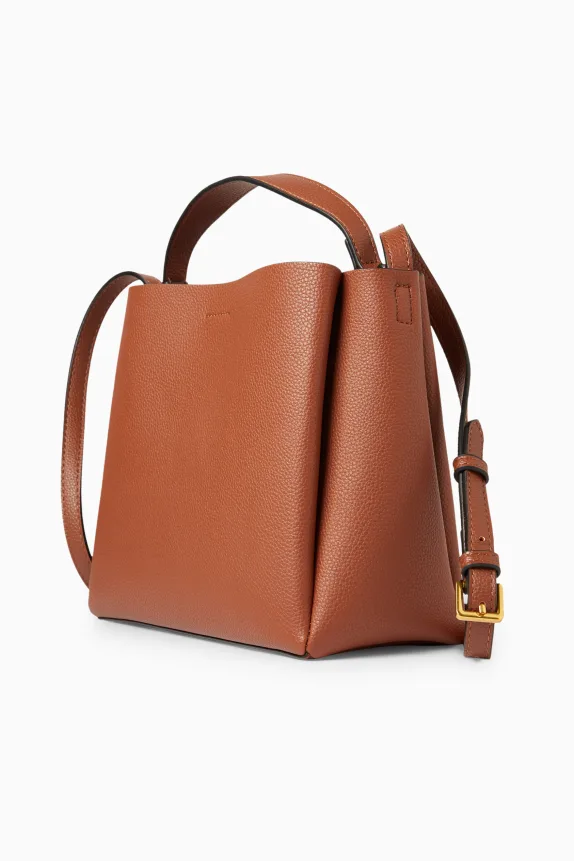 Crossbody bag - faux leather brown