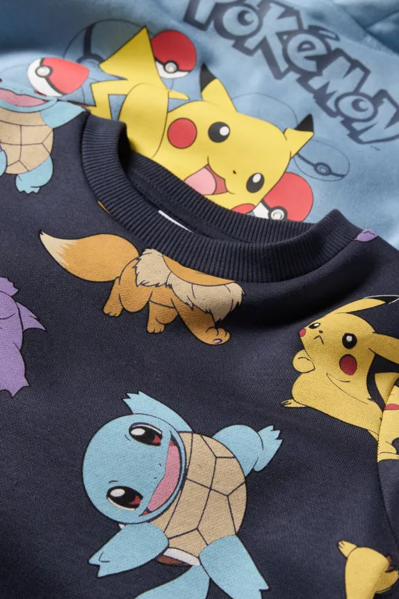 Multipack of 2 - Pokémon - hoodie and sweatshirt blue