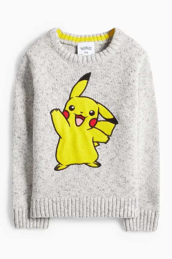 PokÃ©mon - Pikachu - jumper light gray-melange