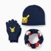PokÃ©mon - Pikachu - set - hat, snood and gloves dark blue