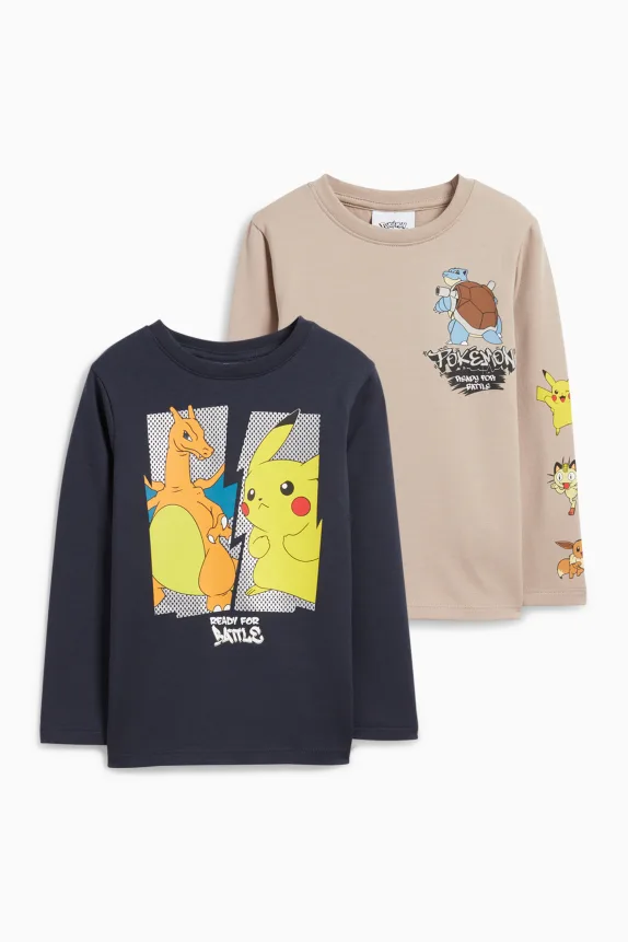 Multipack of 2 - Pokémon - long sleeve top beige