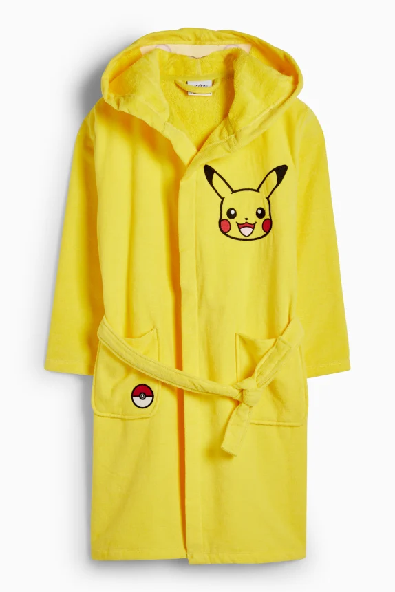 Pokémon - Pikachu - bathrobe with hood yellow