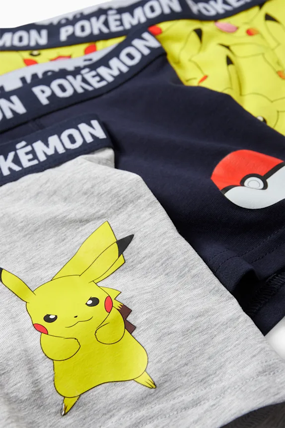 Multipack of 3 - PokÃ©mon - Pikachu - boxer shorts gray