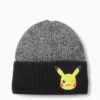 PokÃ©mon - Pikachu - knitted hat - ribbed black