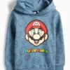 Super Mario - hoodie blue
