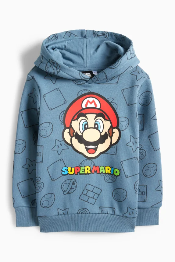 Super Mario - hoodie blue
