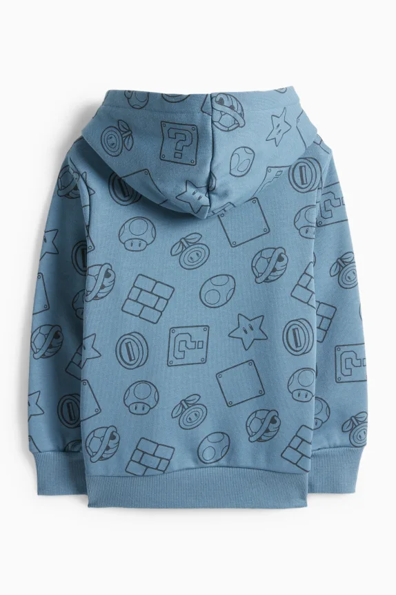 Super Mario - hoodie blue