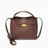 Crossbody bag - faux leather dark brown