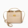 Crossbody bag - faux leather beige