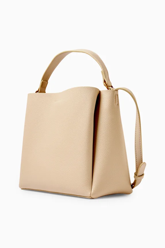 Crossbody bag - faux leather beige
